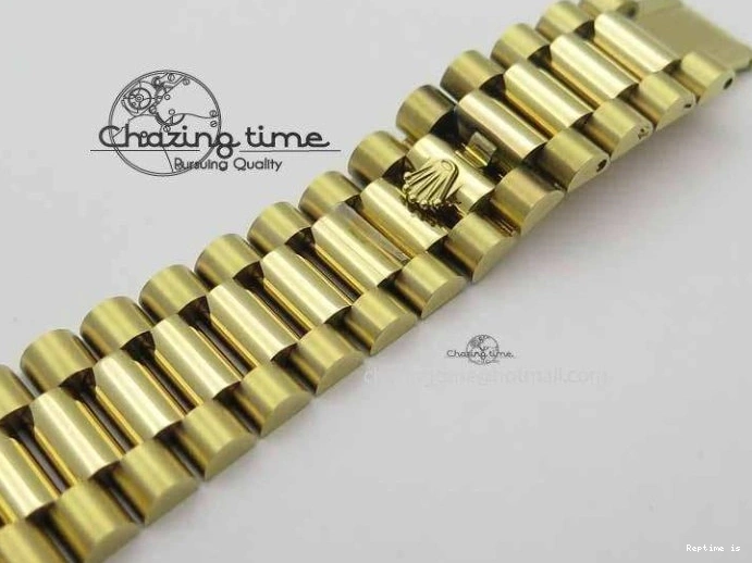 0106 Day Date 40mm YG BP Maker Best Edition Black Dial Diamond Bezel On YG Bracelet A Soft 3681